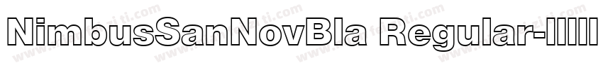 NimbusSanNovBla Regular字体转换